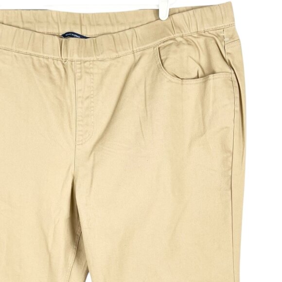 Isaac Mizrahi Women's Stretch Elastic Waist Pull-on Beige Pants Size 28WP NWOT - Picture 7 of 15